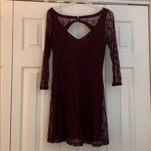 Purple lace dress